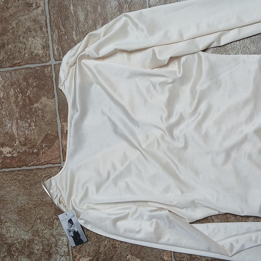NWT Sincerely Jules Cream Blouse Dresssy shirt - Picture 5 of 5